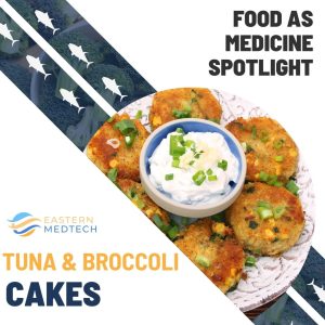 Food as medicine spotlight featuring Tuna and Broccoli Cakes